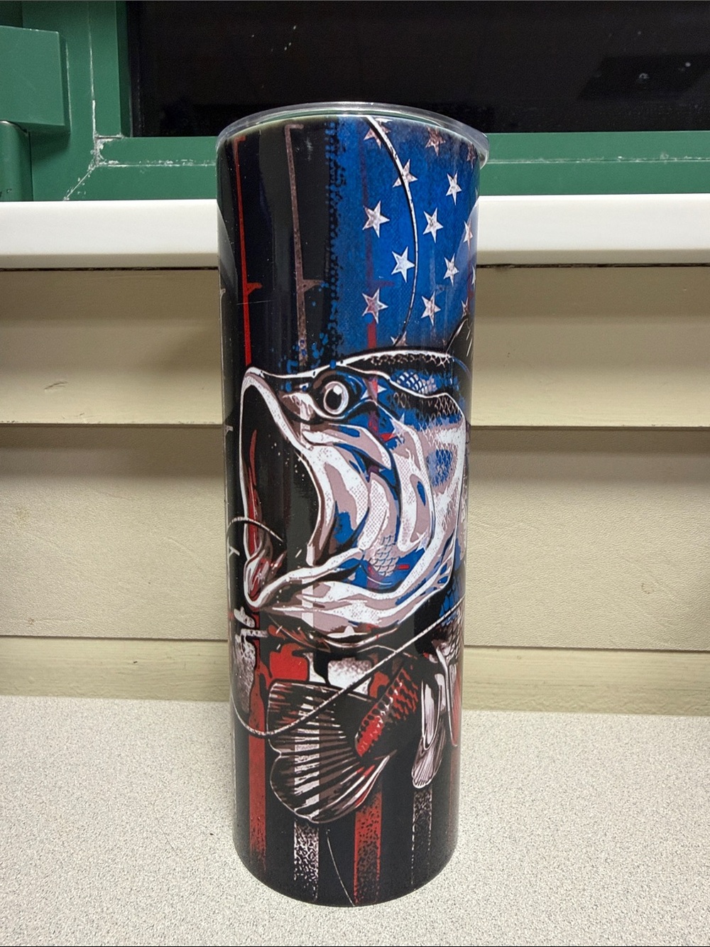 Bass American Flag Tumbler